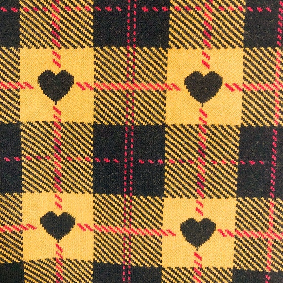 Alessandra Rich yellow heart check-pattern pencil skirt - Picture 11 of 12